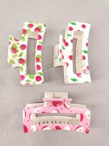 1 Stück/2 Stück/3 Stück Minimalistische hochwertige elegante quadratische Kunststoff Haarklammern für Damen, vielseitig für den täglichen Gebrauch und die Verwendung unter der Dusche, Winterhaaraccessoires, modische Haarspangen