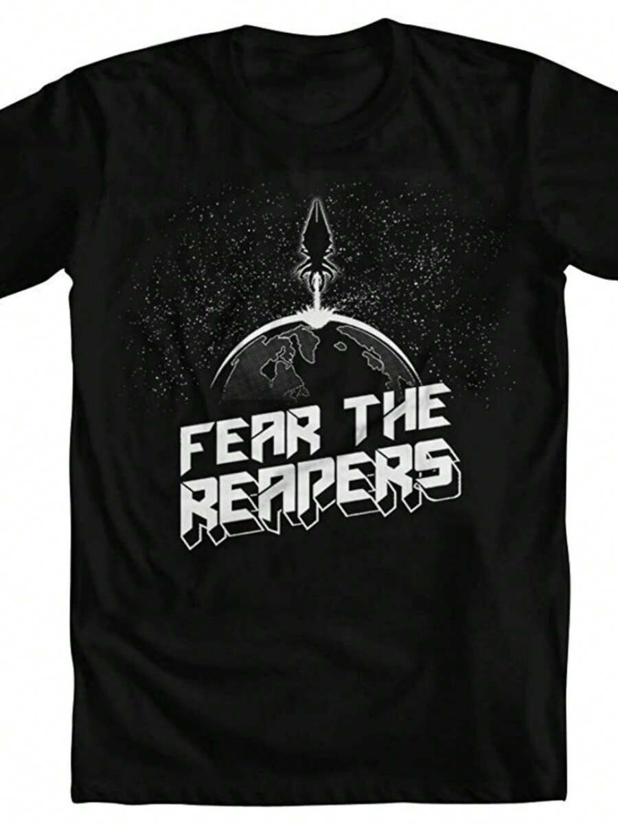 Fear The Reapers Fear The Unknown Space Fan Tee Uni T-Shirt - Black - View 1