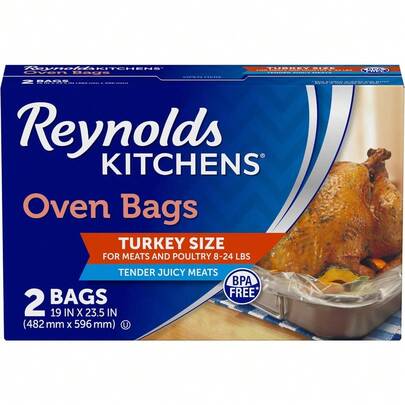 Oven Cooking Bags For Turkey Large Size 2 Pack Roasting Bags For Up To 24 Pound Turkey