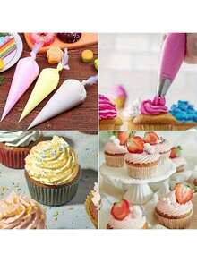 100个一次性裱花袋，蛋糕装饰必备 - 非常适合裱花、裱花，也是烘焙和厨房用品的理想之选，返校季必备 - 無色 - 查看 4