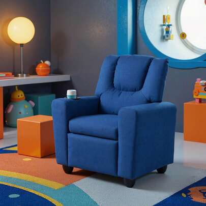 Lifezeal Kids Recliner With Cup Holder With Adjustable Backrest & Footrest For Boys & Girls