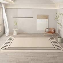 1pc Black Luxury Striped Runner Rug, Home Bedside Carpet, Suitable For Hallway, Laundry Room, Bedroom, Kitchen Hardwood Floor Mat, Home Decor - Multicolor - View 6