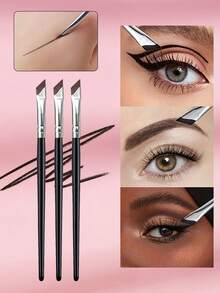 9件套眼线睫毛彩妆工具套装 + 眼线刷 + 睫毛刷，附赠收纳袋，可重复使用的硅胶眼部彩妆工具，完美眼线和眼影模板，唇彩和高光涂抹器，免洗美妆工具，完整的眼唇彩妆套装，化妆尺，简易化妆工具 - 2件/1件，价格实惠，圣诞礼物，化妆品，化妆工具，物美价廉，礼物，女士礼物，圣诞礼物