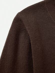 Jersey de cuello redondo a medida - Café integral - Ver 11