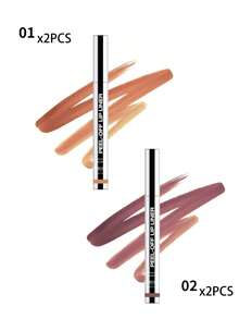 4/3/1支装持久唇线笔纹身，防水可撕唇釉，半永久哑光唇膏，适合女孩和女士，打造完美妆容的理想彩妆配件 - 彩色 - 查看 18