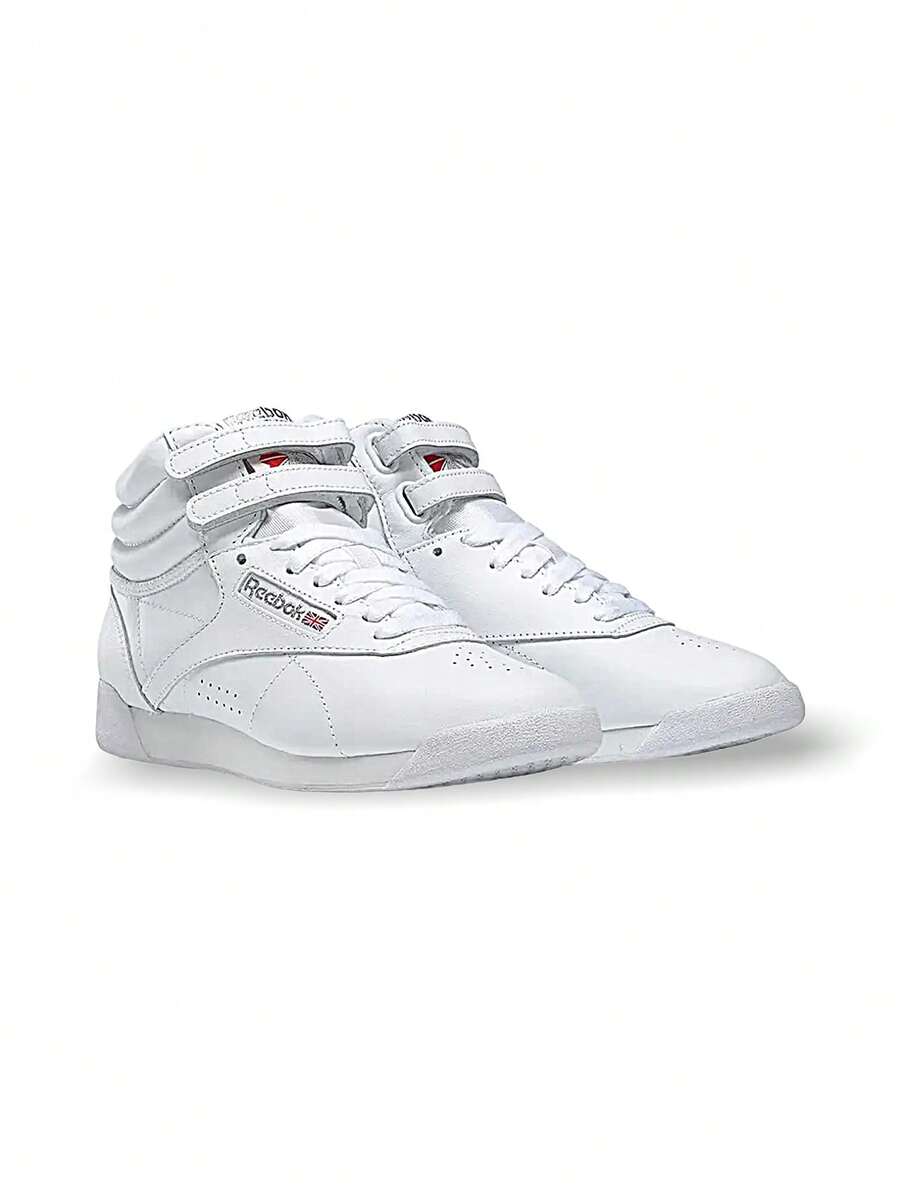 Reebok F/S 高帮女式运动鞋 吸汗透气 防晒 防风 保暖 轻便 百搭 纯色 Logo 易洗 弹性好 速干 日常上学 运动跑步 瑜伽 白色 100000103 - 白色 - 查看 1