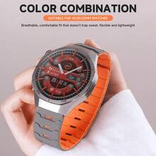 22毫米硅胶表带，兼容华为GT6 Pro；46毫米磁吸表带，兼容三星Galaxy Watch 7/6/5/4（40毫米/44毫米/4/6 Classic/5pro） - 22mm - 查看 4