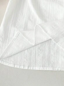 Girls' Lightweight White Shirt Cardigan, Spring - White - View 5