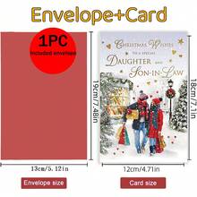 Warm Christmas Greeting Cards, Christmas Wishes For Daughters And Sons In Law, Heartwarming Christmas Greeting Cards, Family Emotional Transmission Christmas Cards, Christmas Cards, Holiday Creative Cards, Thank-You Cards With Envelopes, Christmas Greeting Cards, Blessing Cards, Blank Cards - Sets - View 4