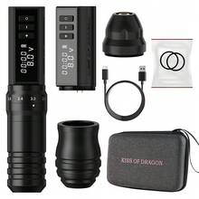 Kiss Of Dragon 1PC Hunter MAX-Professional Wireless Tattoo Machine 2400mAh Rotary Tattoo Machine With 6 Stroke Length Options For Beginners - Black - View 10