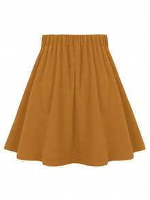 Women's Fashion Minimalist Solid Color Skirt, New Style For All Seasons - Orange - View 6