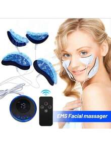 EMS面部按摩器，眼部提拉紧致，抗皱，V脸肌肉刺激美容仪 - 白色 - 查看 3