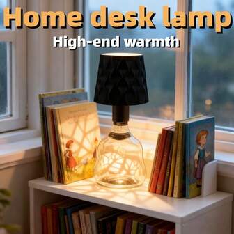 A Water-Pattern Flat-Top Wine Bottle Stopper Decorative Lamp, An Essential Decoration For Wine Lovers. Rechargeable Creative Portable Camping Lamp, Touch-Sensitive, Three-Color Light Change, Stepless Dimming. A Water-Pattern Table Lamp With RGB Light Strips, Soft Light That Protects The Eyes, Perfect As A Bedside Night Lamp For The Bedroom, Suitable For Bedroom/Living Room/Dining Room/Camping/Cafe.