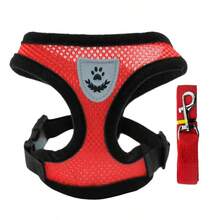 Essential For Pet Outings! Universal Chest Harness For Dogs And Cats, The Mesh Design Is Super Breathable. - 紅色 - 查看 9