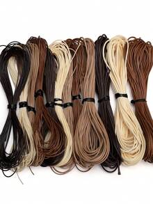 beadia 10米 0.8/1.0/1.5毫米 蜡绳/线 - 卡其色、米色、深棕色、咖啡色,DIY项链手链饰品制作配件,DIY手工工具缝纫线,编织线,多种颜色可选,耐用DIY项链绳和饰品制作线 - 蠟線 - 查看 3