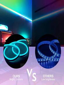 HBOWMDJIA 33Ft-100Ft Neon Rope Light, RGB Flexible Neon LED Light Strip, Intelligent APP Control With 44 Key Remote Control,DIY Design, Indoor And Outdoor Decorative Rope Light, Suitable For Kitchen, Bedroom And Party Atmosphere, Pool House Camping Outdoor Decorative Light Strip - 查看 10
