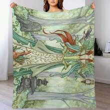 The Caretaker Throw Blanket Anime Sofa Blankets And Throws Luxury Throw Blankets - màu đen - Xem 1