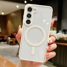 磁吸式超薄防震保护壳，兼容三星 Galaxy A56、A36、A26、A16、S25FE、A17、S25 Ultra、S24 Ultra，带半透明硬质后盖 - 白色 - 查看 11