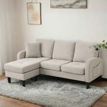 Sofas & Couches - Beige + Foam + 3 Seat - View 8
