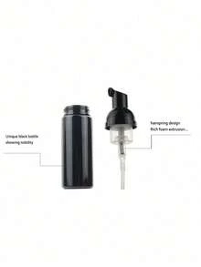 1 pieza Botella dispensadora de espuma de 50ml, botella de espuma negra vacía, botella de jabón, botella de espuma para embalaje de cosméticos de viaje - Ver 4