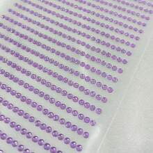 1040颗/包 彩虹色 3毫米 多色自粘水钻贴纸，闪亮珠宝贴花或化妆品配件，手工艺品 - 彩色 - 查看 10