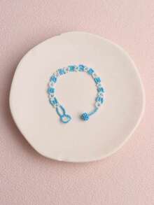 10Pcs/Lot Fashion Artistic Elegant Sweet Colorful Small Flowers Rice Bead Women Men Bracelets Candy Color Bohemian Countryside Styles Casual Party Gifts For Friends Daily Wearing Accessories