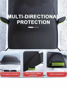 Suitable For All Car Models - Durable Oxford Cloth Windshield Cover With Sun, UV Protection, And Snow Protection. Easy To Install, Long-Lasting, Suitable For Winter Driving, Ensuring Road Safety In Snowy Weather. Flexible Design, Made With High-Quality Materials. Also Helps Reduce Interior Temperature When Parked In Summer.