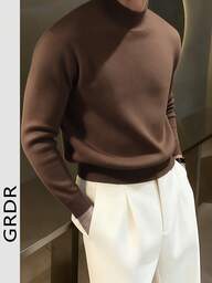 GRDR Autumn/Winter New High Collar Soft Pullover Sweater, Casual Knit Warm Top