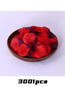 3000片人造玫瑰花瓣，无纺布材质，适用于求婚派对、情人节装饰、婚礼装饰、室内装饰、周年纪念装饰、母亲节装饰、毕业派对装饰、家居装饰等。