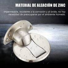 Tope de Puertas Magnético 2 piezas Tope Magnético Invisible imanes Tope de Puerta de Pared con Adhesivo 3M y Tornillo de Montaje Plata - pago - Ver 6