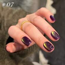 10毫升 1支装 苹果红玻璃珠磁性猫眼美甲凝胶，法式美甲，黑色指甲，绿色指甲，紫色指甲，丝绸美甲，以吻封缄猫眼凝胶指甲油，白色，2025秋冬新款美甲，UV灯美甲，适用于脚趾甲，红色指甲，蓝色指甲油 - 彩色 - 查看 11