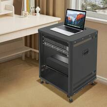 Futchoy 15U Audio Rack, Audio Rack With Feet & Wheels, Rolling Studio Rack Case - Black - View 6
