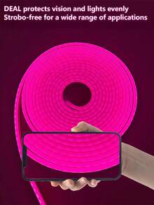 Luz de neón LED rosa, alimentada por batería, adecuada para bodas, habitación de princesa, decoración de dormitorio, iluminación de fiestas, letrero de neón, requiere baterías AA (no incluidas) - Rosa - Ver 7