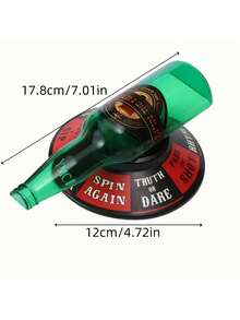 1 pièce Jeu de bouteille tournante, jeu de pénalité avec bouteille rotative, jeu à boire de vérité ou défi, jeu de table pour une ambiance de boisson animée, assemblage facile, convient pour les fêtes d'anniversaire d'adolescents, les célébrations de vacances, les bars, les karaokés, etc. (Le produit peut avoir des défauts mineurs qui n'affectent pas l'utilisation) - Multicolore - Voir 7