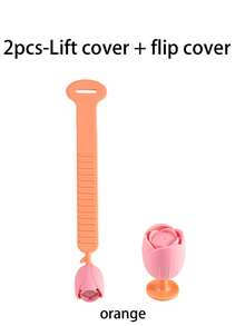 2/1个郁金香马桶座圈提升器，免提式马桶座圈开启器，适用于智能马桶/普通马桶，硅胶马桶座圈提升手柄 - 彩色 - 查看 9