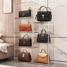 Lifevilion Clear Acrylic Handbag Display Case | Dustproof Stackable Purse Organizer For Luxury Bags, Premium Quality & Transparent Design, Ideal For Fashion Retail & Collection Display - Trong sáng - Xem 3