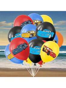 Aluminum Foil Balloon Set, Racing Banner, Swing, Racing Theme Birthday Party Decorations, Home And Party Decorations - Multicolor - View 9