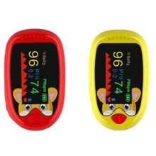 2 oxímetros digitales para niños Pulsevital: Monitor pediátrico de saturación de oxígeno en la sangre y frecuencia cardíaca. Pantalla OLED multiángulo. Carga USB. Combinación de colores rojo y Amarillo. Adecuado para uso doméstico y pediátrico. Medición rápida, lecturas precisas. - rojo y amarillo - Ver 3