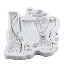 Sewing Machine Silicone Mold Sewing Tools Fondant Cake Decoration Cupcake Topper Chocolate Candy Sugar Gum Paste Polymer Clay Molds - Grey - View 9