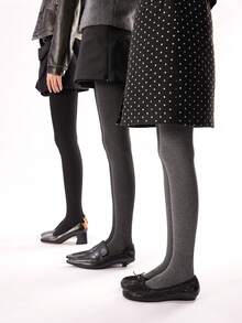 1pc 120G Flockless Gray Leggings For Women, High Waist Slimming Opaque Tights, Warm Footless Pants To Wear With Skirts, Autumn/Winter - Multicolor - View 9