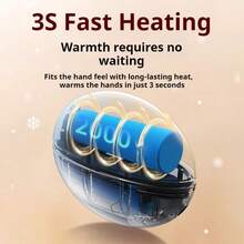 Kinglucky 2 piezas de calentadores de manos recargables USB-C, 3500mAh*2, calentadores de manos eléctricos portátiles de bolsillo, calentamiento rápido, ajuste magnético de 3 niveles, pantalla digital, calentadores de manos reutilizables, adecuados para Navidad, guantes, viajes, camping, caza, unisex - Negro - Ver 3