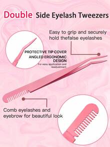 276Pcs D Curl Lash Clusters DIY Kit With Bottom Lashes, Bond, Seal, Tweezers, Brush. Mixed Length 60D-120D Individual False Lashes, Fluffy, Wispy, Soft, Lightweight, Reusable, Easy Apply, Beginner Friendly, Daily Party Wedding Makeup - 黑色 - 查看 7