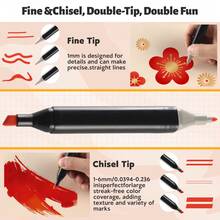 Bộ 168 bút dạ hai đầu màu, bút tô màu nghệ thuật không phai, phù hợp cho trẻ em, người lớn và học sinh, dùng để vẽ tranh, phác thảo, vẽ phác họa, viết nhật ký, ghi chú, lập kế hoạch, đồ dùng học tập, trang trí Giáng sinh, quà tặng Ngày Valentine, quà sinh nhật và những bất ngờ khác. - màu đen - Xem 4