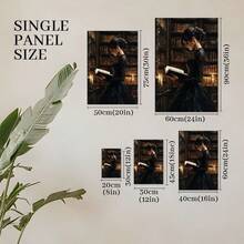 1pc Framed Canvas Wall Art Poster Prints, Victorian Woman Reading Bookish Wall Art, Moody Reading Nook Art Canvas Print Painting For Living Room Bedroom Office Bathroom Dorm Home Decor, Ready To Hang - Nhiều màu - Xem 7