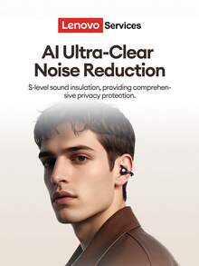 Lenovo LES-103 Bluetooth Earphones, Ear-Clip Style, Bluetooth 6.0, ENC Call Noise Cancellation, Super Long Battery Life, LED Display, Surround Sound, Directional Audio, Wireless Earphones Compatible With Smartphones & Computers - màu đen - Xem 7