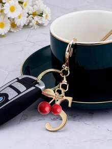 Móc khóa chữ cái mạ vàng cao cấp, mặt dây chuyền chữ cái 3D A-Z, họa tiết quả anh đào, móc khóa hợp kim thời trang, phụ kiện túi xách/ba lô, móc chìa khóa xe hơi, phụ kiện hàng ngày hoàn hảo cho nữ, quà tặng cho cặp đôi, móc khóa tối giản cổ điển, vật trang trí, phụ kiện túi xách, thích hợp làm quà tặng cho bạn bè, gia đình, người yêu, bạn gái, quà tặng quan trọng, quà lưu niệm ngày lễ, quà tặng tựu trường, quà Giáng sinh. - Nhiều màu - Xem 8