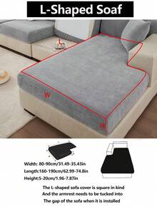 1 Vỏ đệm ghế sofa co giãn, Vỏ bọc ghế sofa bằng vải nhung trơn màu chống trượt đa năng, Chăn phủ toàn bộ ghế sofa, Chống bụi và có thể giặt được, Thân thiện với thú cưng, Có thể điều chỉnh cho ghế sofa hình chữ L, Thích hợp cho phòng ngủ, văn phòng, phòng khách - xám - Xem 17