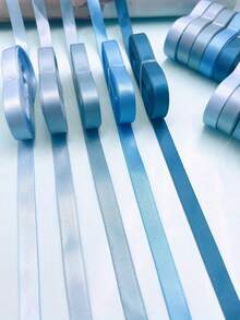 5 Rolls/Set Polyester Satin Ribbon, Suitable For Gift Boxes, Candy Boxes, Cake Boxes, Flower Decoration (Machine Dyed, Slight Color Difference) - Multicolor - View 5