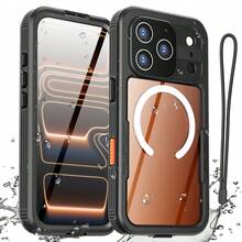 IP68 Waterproof Case For Phone 17 Pro Max/Phone 17 Pro/Phone 17/Phone Air Cover Magnetic Shockproof Heavy Duty Full Body Protective Built-In Screen Protector Dustproof Underwater Case - Black - View 9