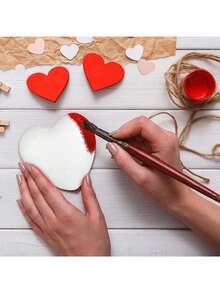 1/5/10PCS 3.34Inch White Foam Heart & White Foam Flower Clay, For DIY Handcraft, Home Decoration, Wedding Decoration, Room Decoration, Valentine's Day Decoration, Indoor & Outdoor DIY Flower Arrangement, Gift Decoration - White - View 7